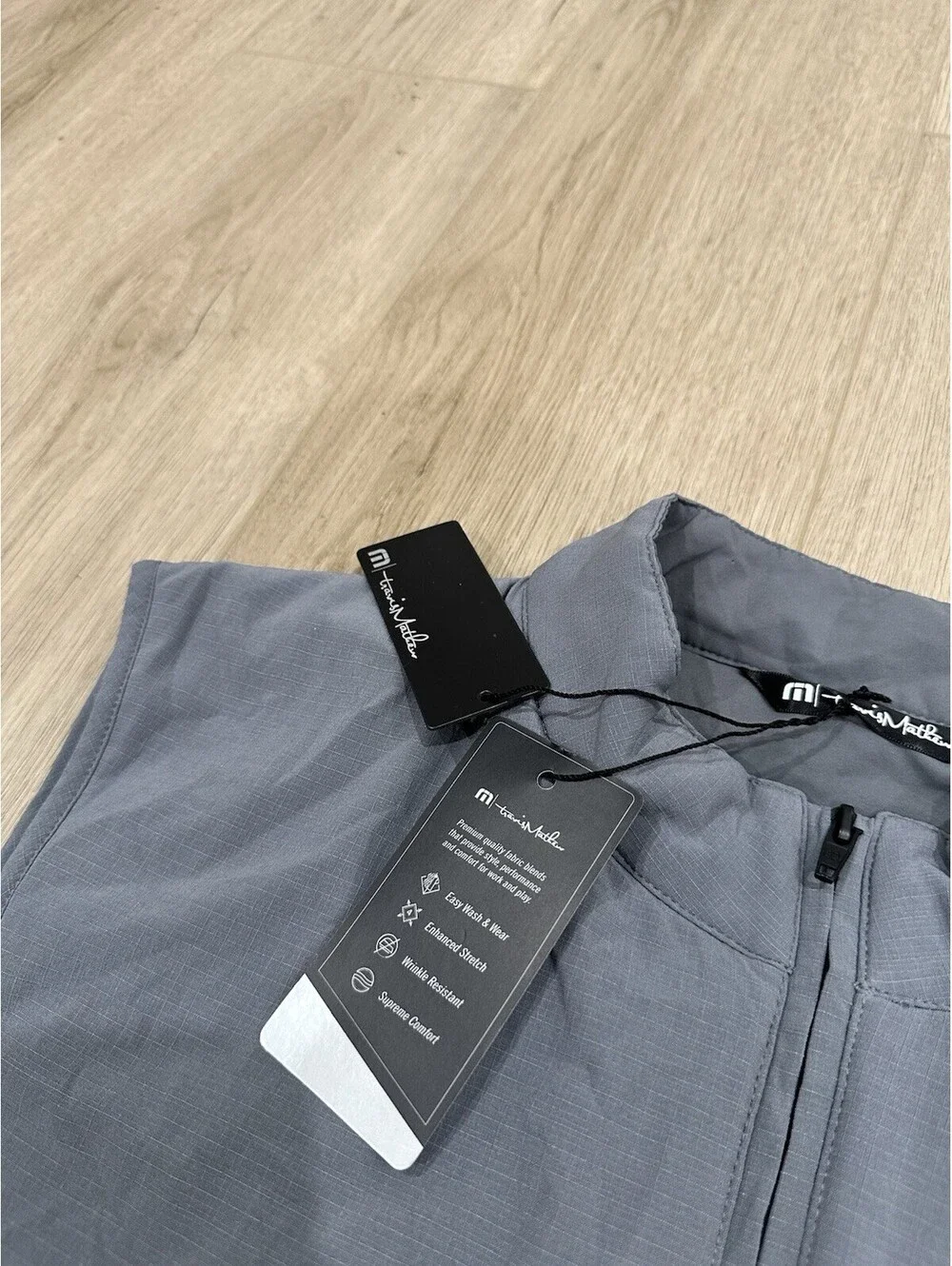 NWT Travis Mathew Vest Men’s XL Gray Cold Bay Quiet Shade Puffer Golf TM1MW463